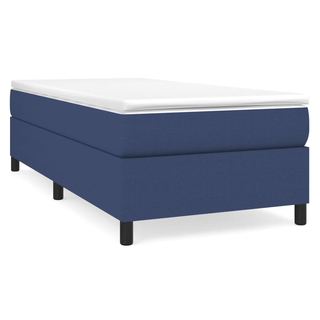 Boxspring sengeramme 90x200 cm stof blå