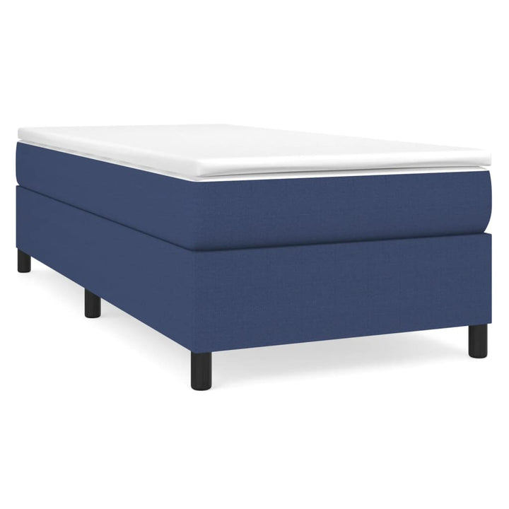 Boxspring sengeramme 90x200 cm stof blå