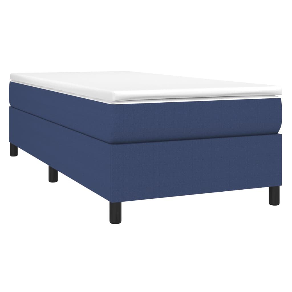 Boxspring sengeramme 90x200 cm stof blå