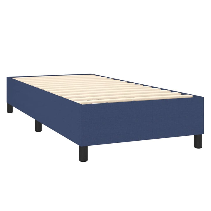 Boxspring sengeramme 90x200 cm stof blå