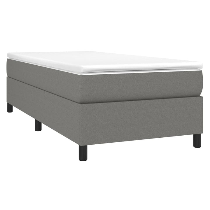 Boxspring sengeramme Mørkegrå 100x200 cm Stof