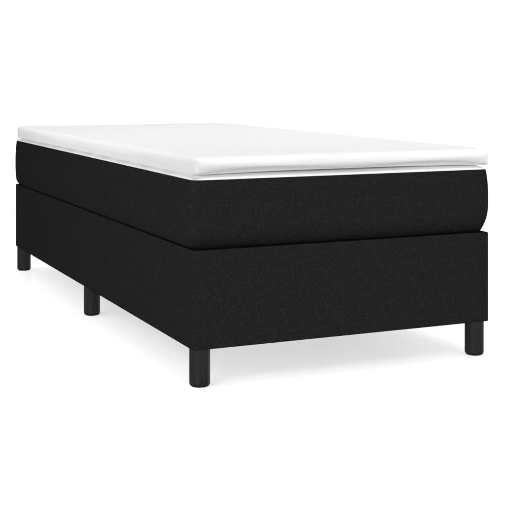 Boxspring sengeramme Sort 100x200 cm Stof