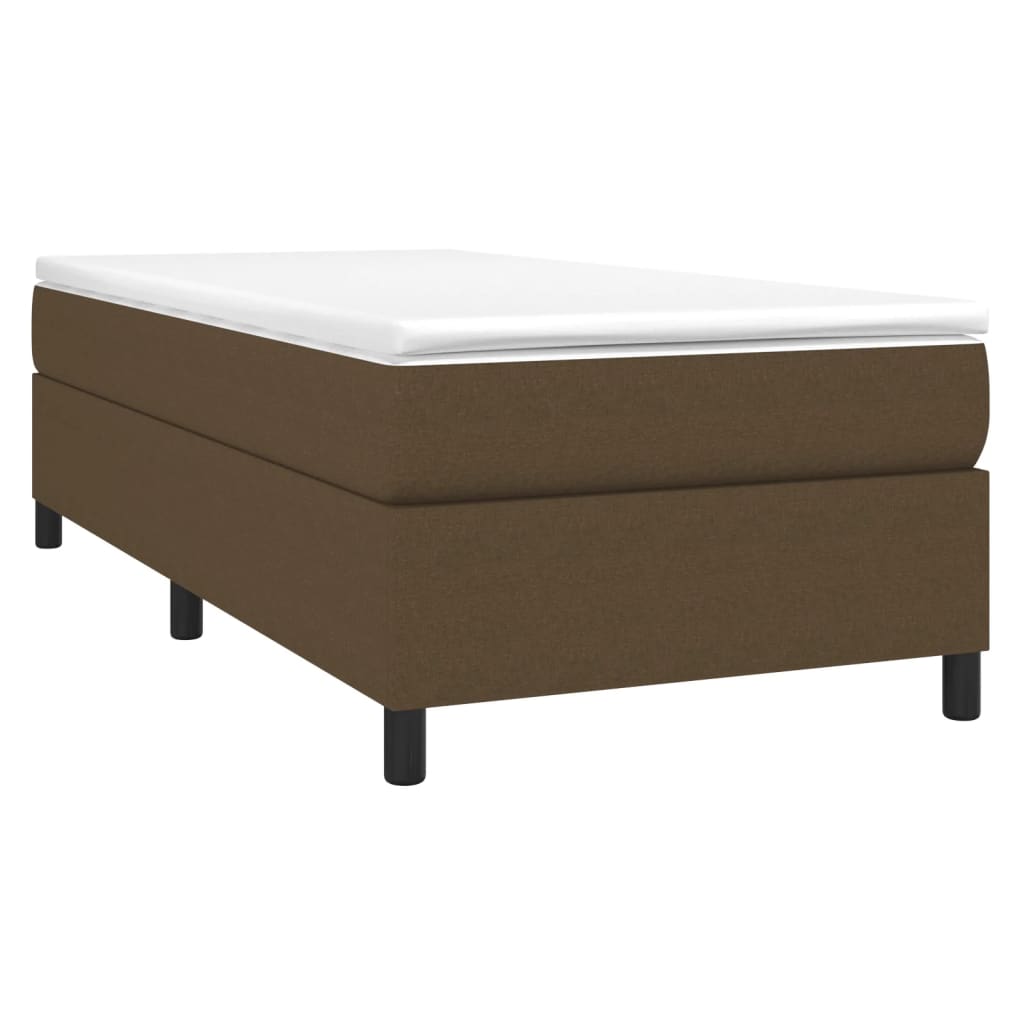 Boxspring sengeramme Mørkebrun 100x200 cm Stof
