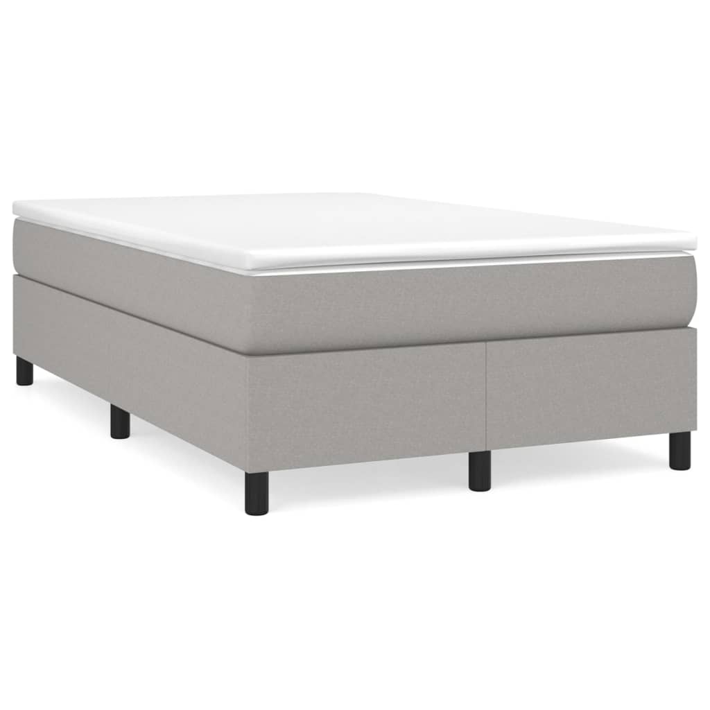 Boxspring sengeramme Lysegrå 120x200 cm Stof