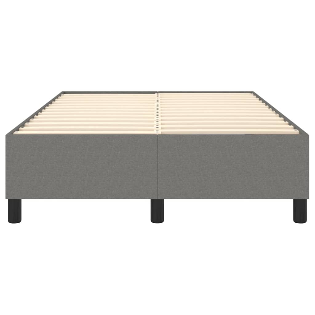 Boxspring sengeramme Mørkegrå 120x200 cm Stof