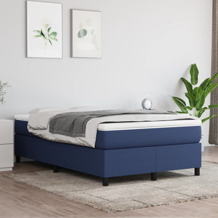 Boxspring sengeramme 120x200 cm stof blå