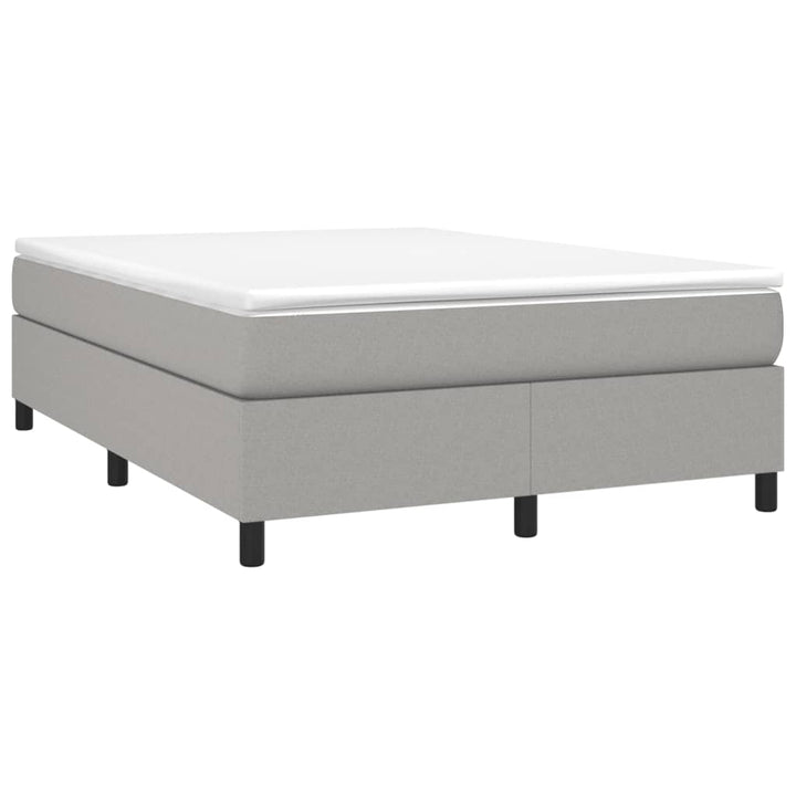 Boxspring sengeramme 140x190 cm stof lysegrå