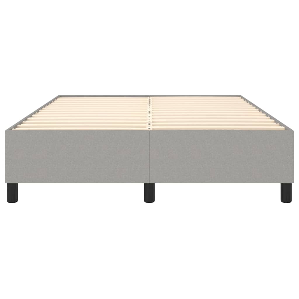 Boxspring sengeramme 140x190 cm stof lysegrå