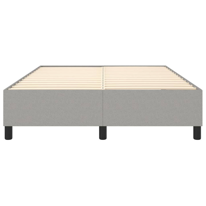 Boxspring sengeramme 140x190 cm stof lysegrå