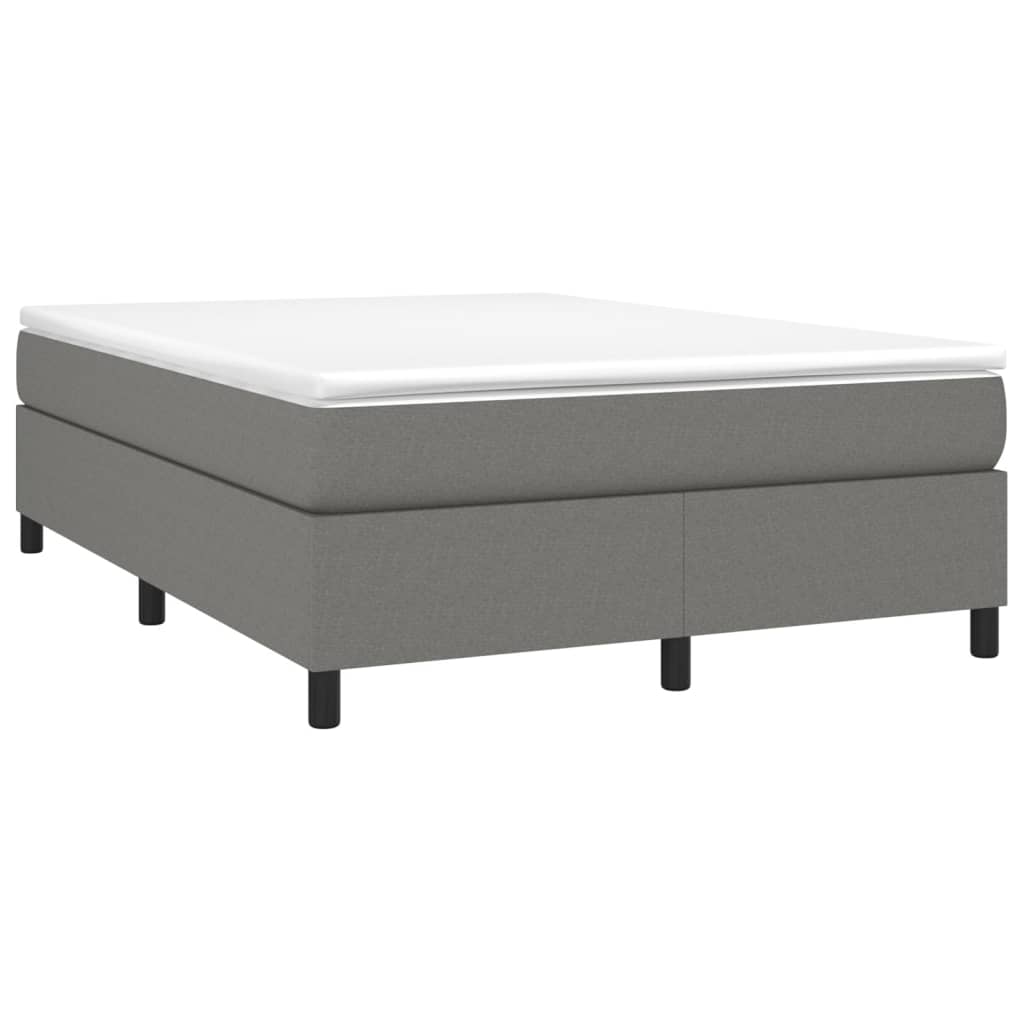 Boxspring sengeramme 140x190 cm stof mørkegrå