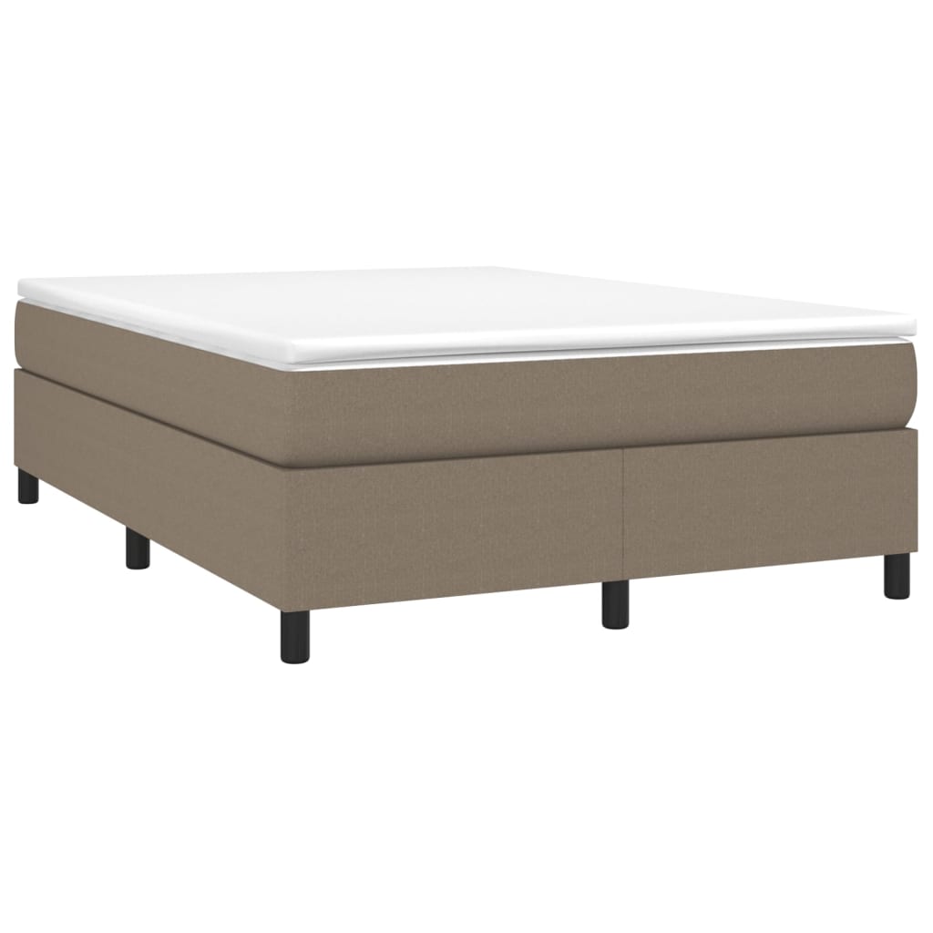 Boxspring sengeramme 140x190 cm stof gråbrun