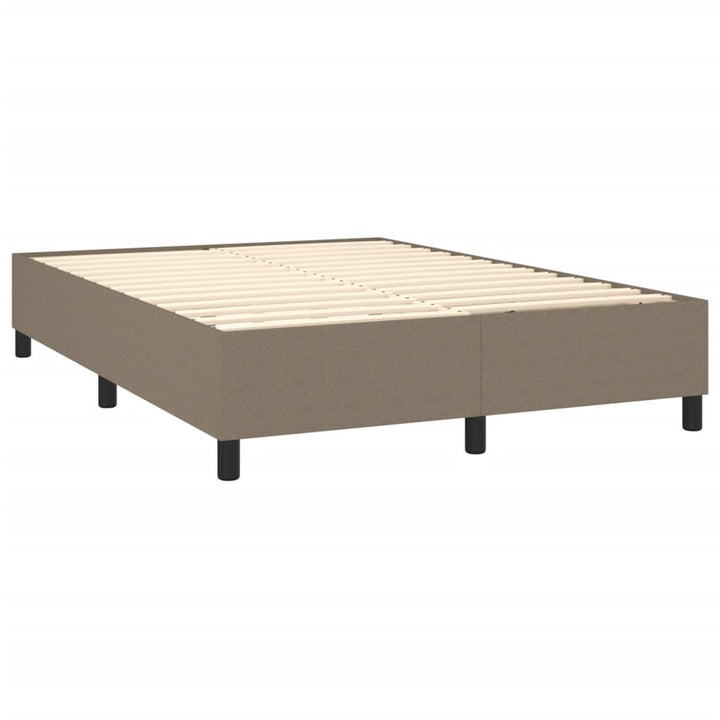 Boxspring sengeramme 140x190 cm stof gråbrun