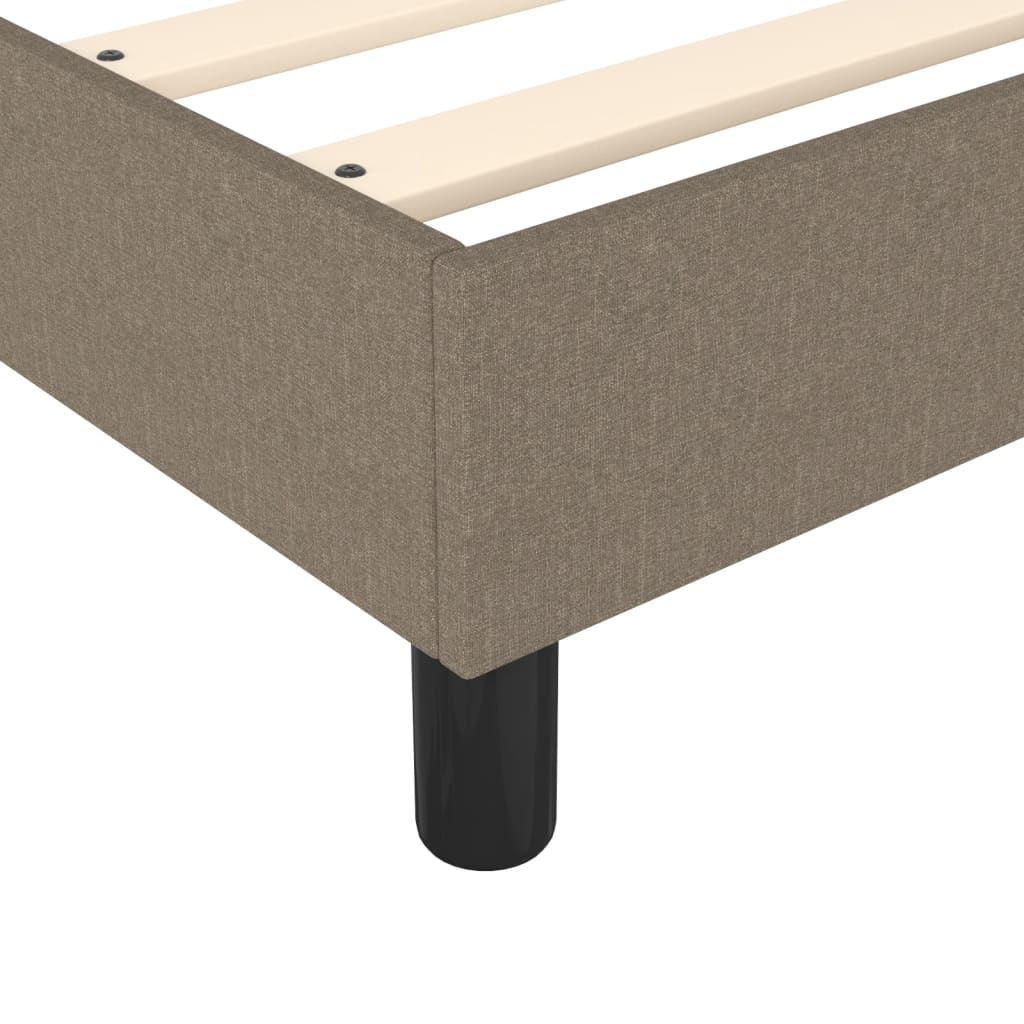 Boxspring sengeramme 140x190 cm stof gråbrun