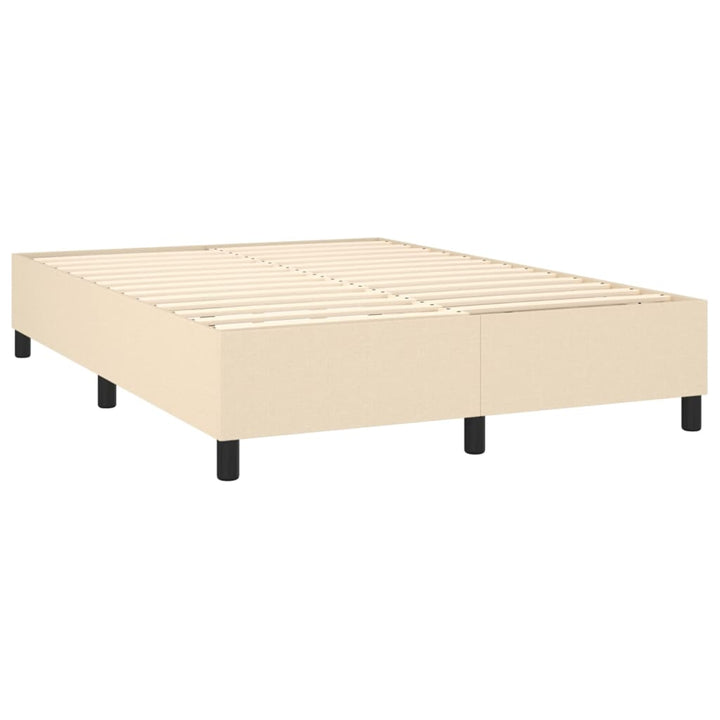 Boxspring sengeramme 140x190 cm stof cremefarvet