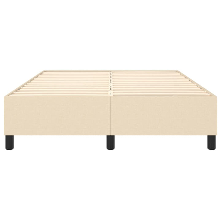 Boxspring sengeramme 140x190 cm stof cremefarvet