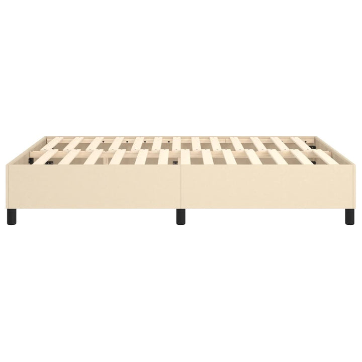 Boxspring sengeramme 140x190 cm stof cremefarvet