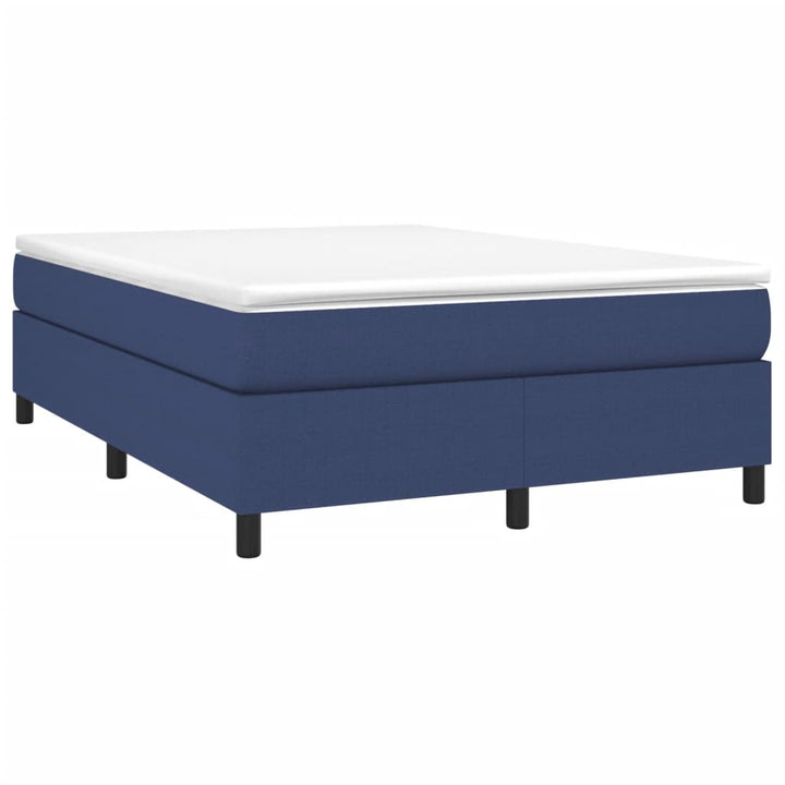 Boxspring sengeramme 140x190 cm stof blå