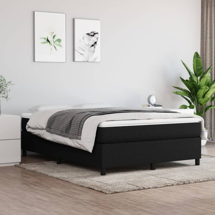 Boxspring sengeramme 140x200 cm stof sort