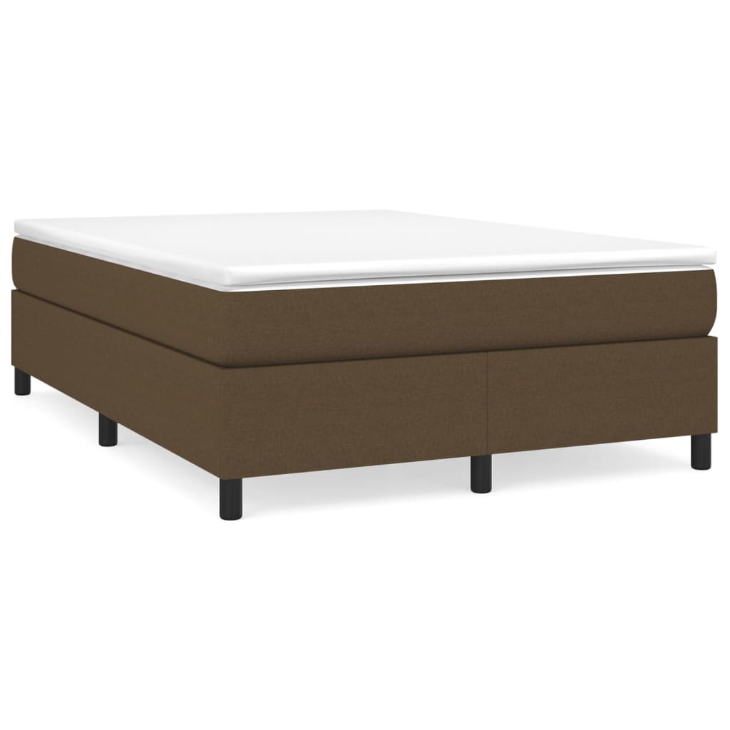 Boxspring sengeramme 140x200 cm stof mørkebrun
