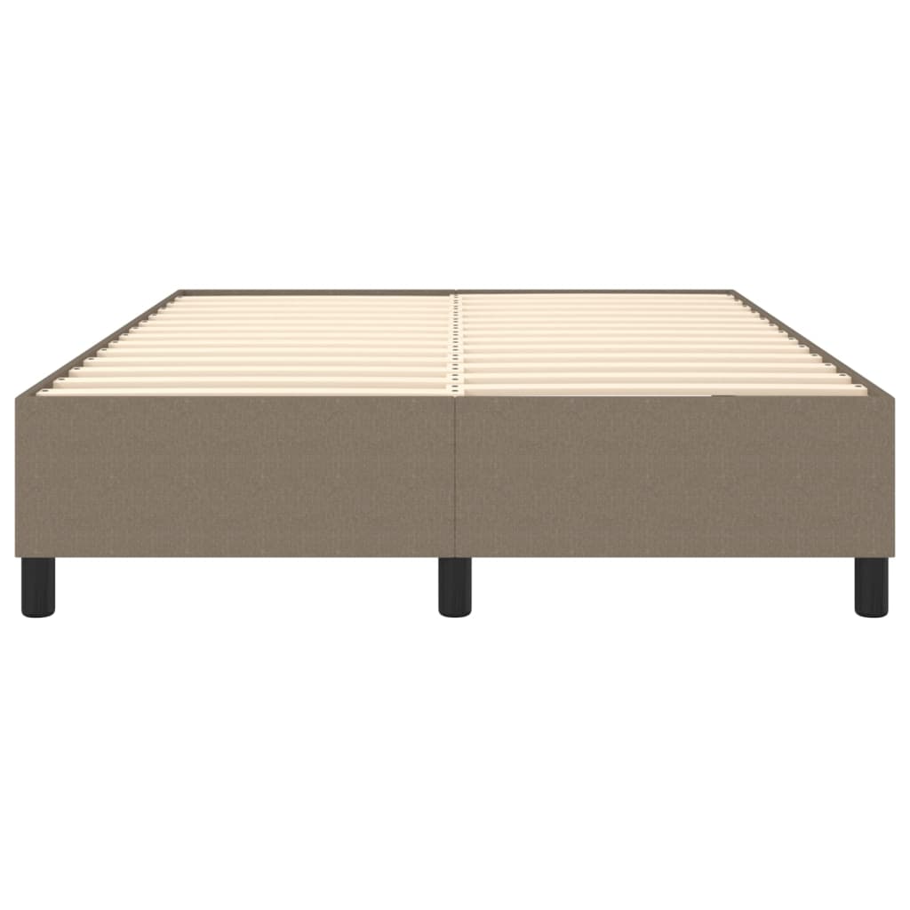 Boxspring sengeramme 140x200 cm stof gråbrun