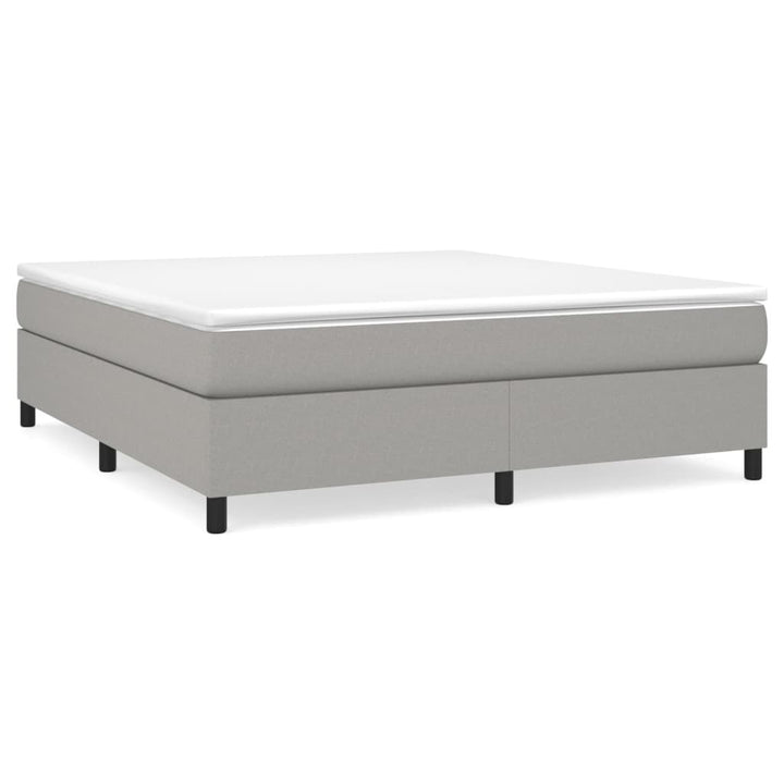 Boxspring sengeramme 160x200 cm stof lysegrå
