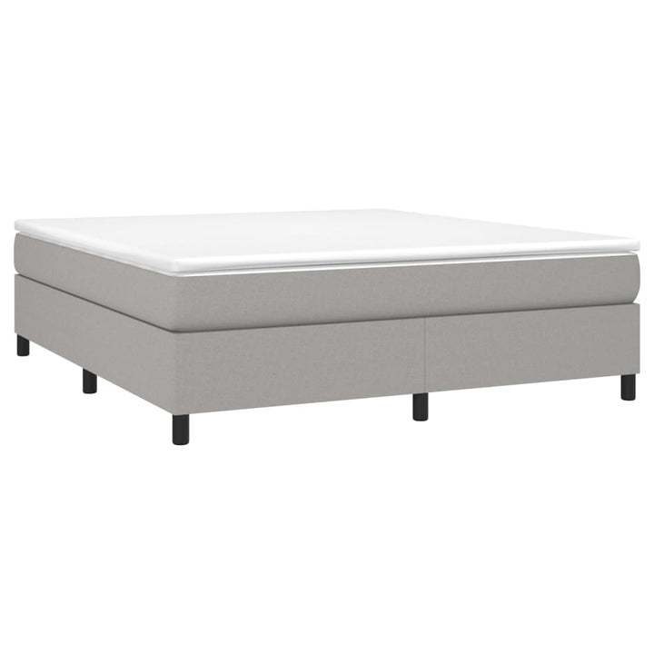 Boxspring sengeramme 160x200 cm stof lysegrå