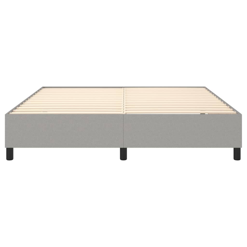 Boxspring sengeramme 160x200 cm stof lysegrå