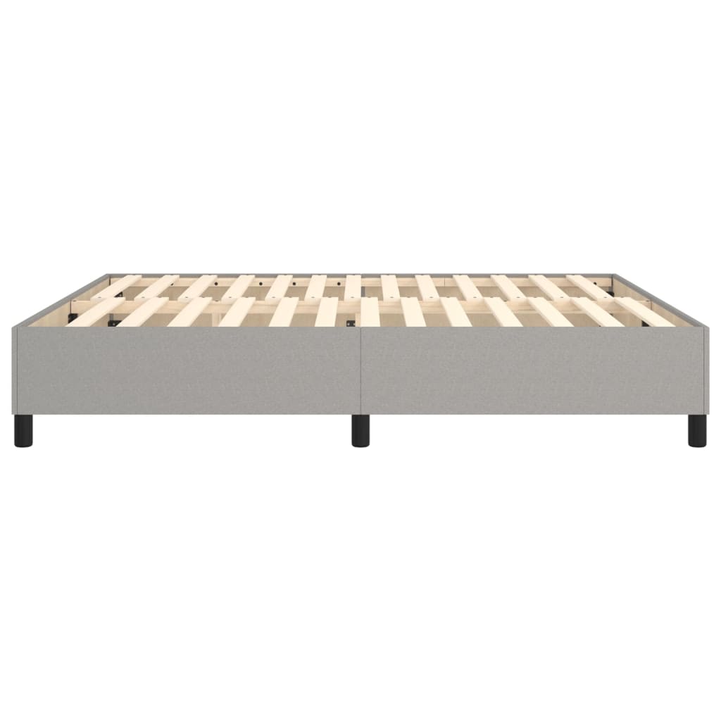 Boxspring sengeramme 160x200 cm stof lysegrå