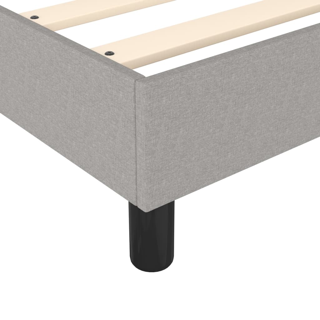 Boxspring sengeramme 160x200 cm stof lysegrå