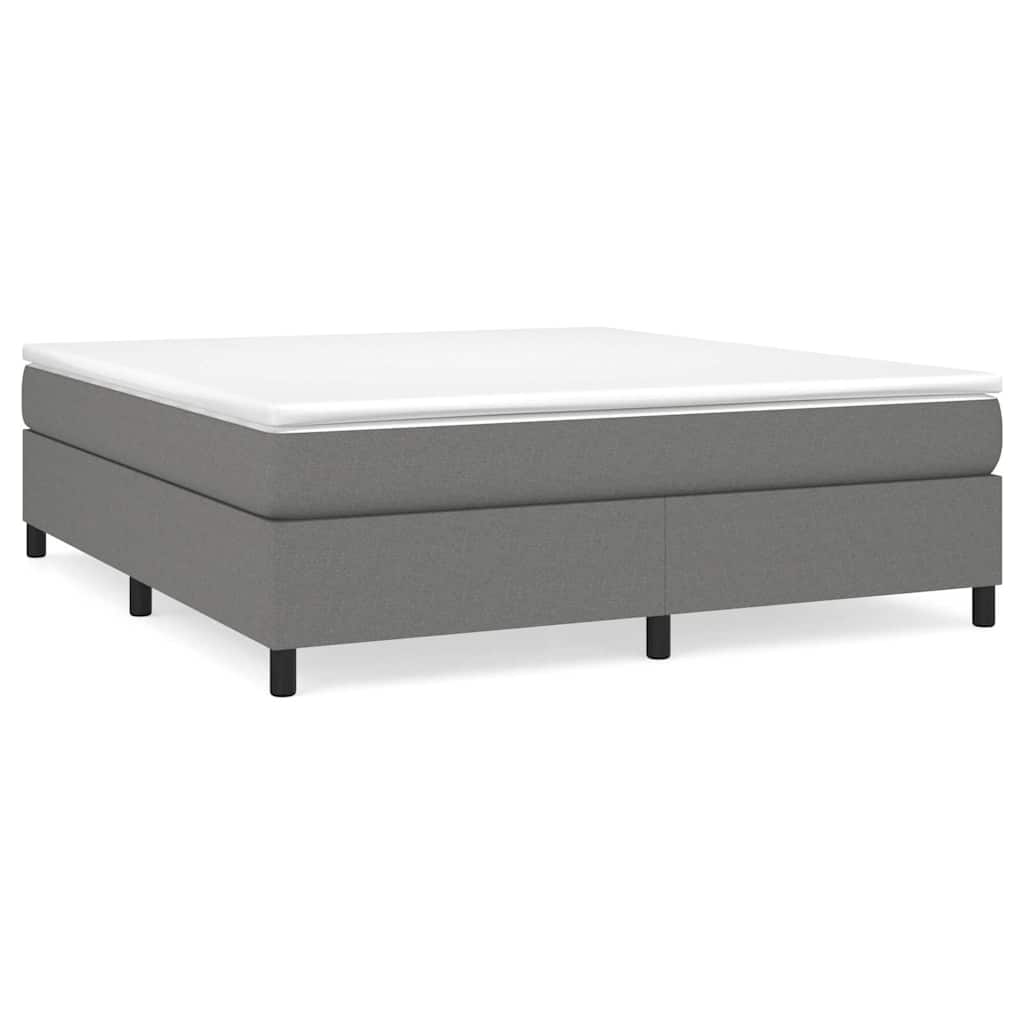 Boxspring sengeramme 160x200 cm stof mørkegrå
