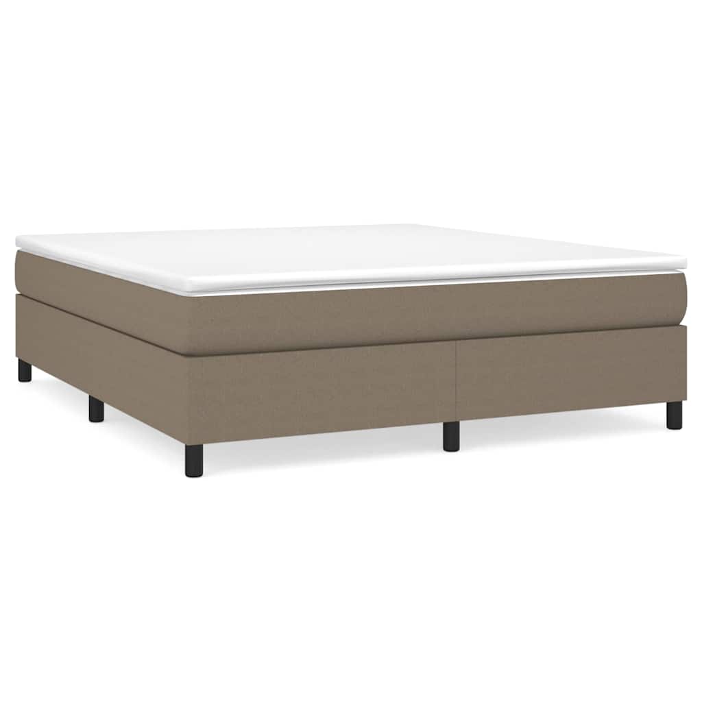 Boxspring sengeramme 160x200 cm stof gråbrun
