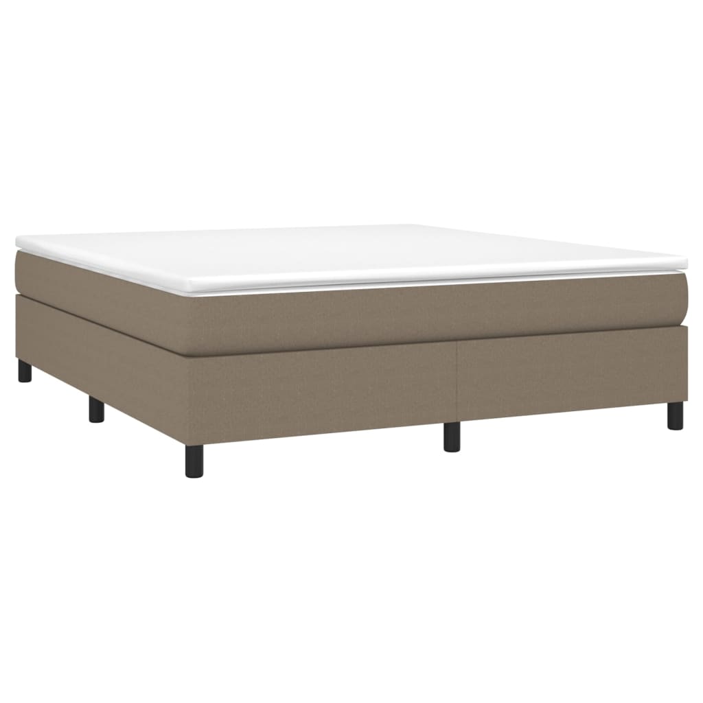 Boxspring sengeramme 160x200 cm stof gråbrun