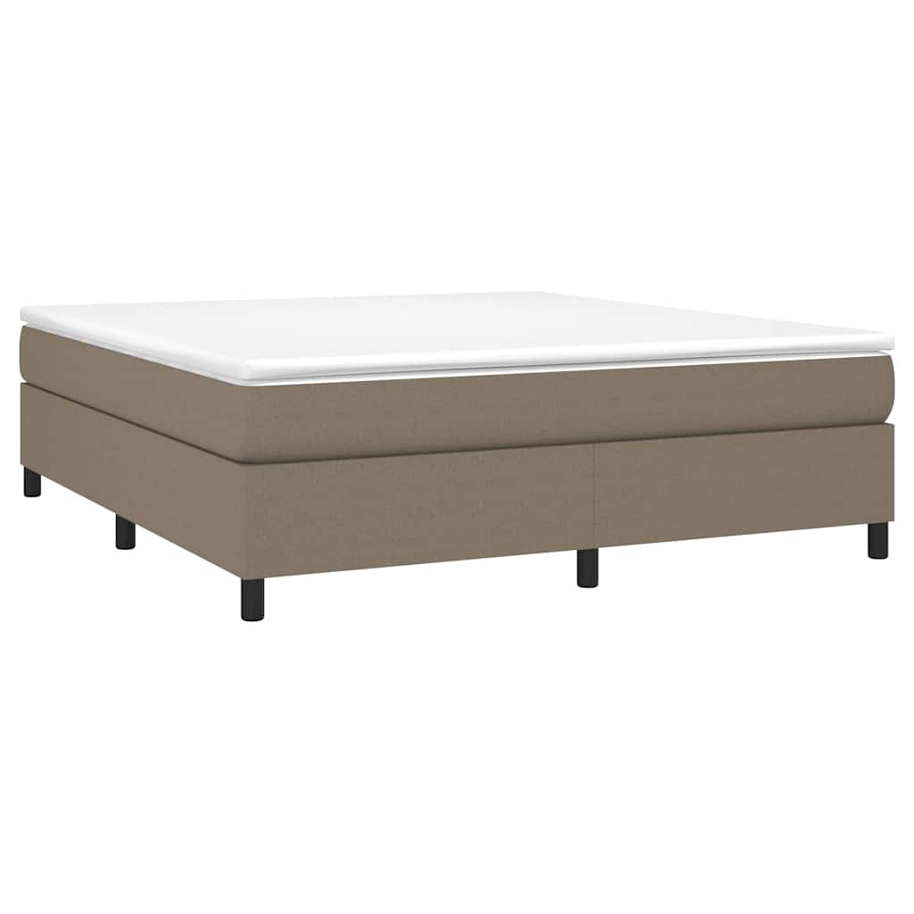 Boxspring sengeramme 160x200 cm stof gråbrun
