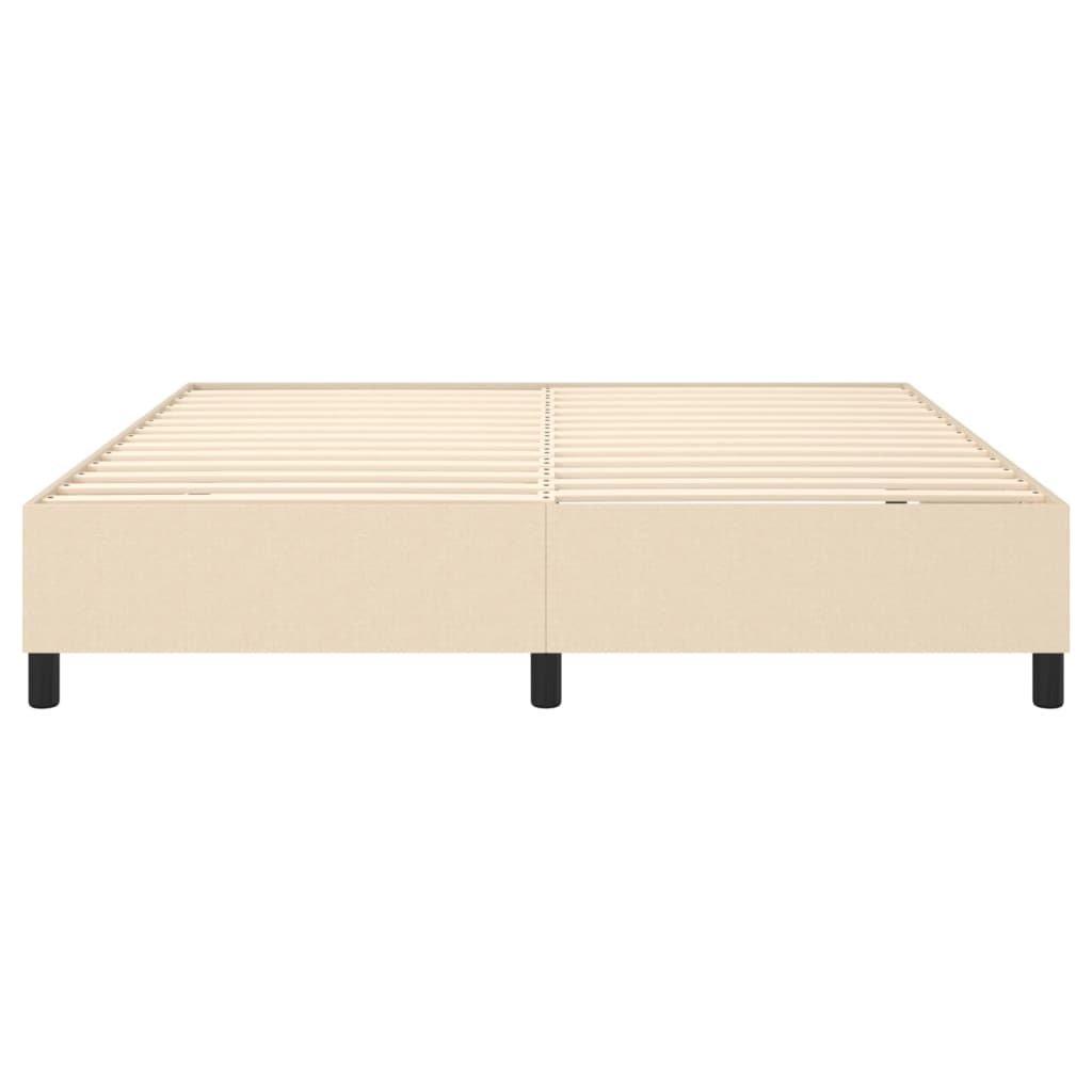 Boxspring sengeramme 160x200 cm stof cremefarvet