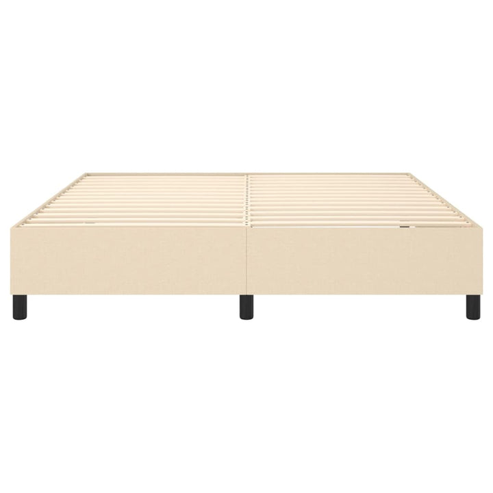Boxspring sengeramme 160x200 cm stof cremefarvet