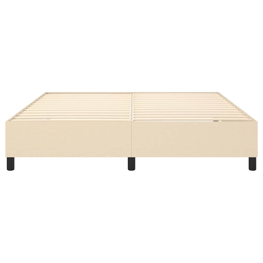 Boxspring sengeramme 160x200 cm stof cremefarvet