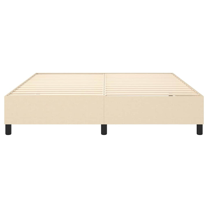 Boxspring sengeramme 160x200 cm stof cremefarvet