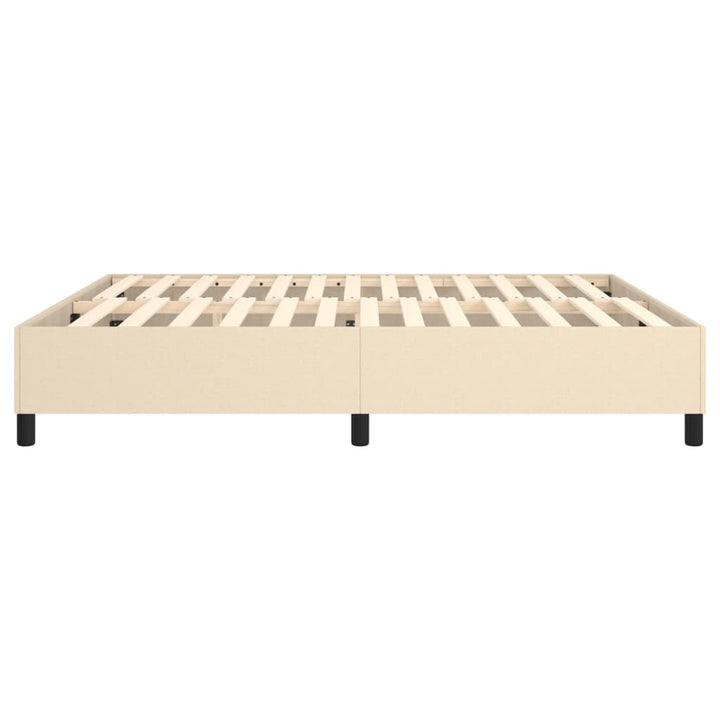 Boxspring sengeramme 160x200 cm stof cremefarvet