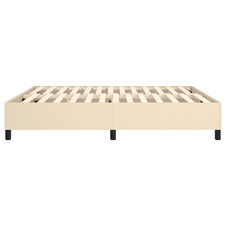 Boxspring sengeramme 160x200 cm stof cremefarvet