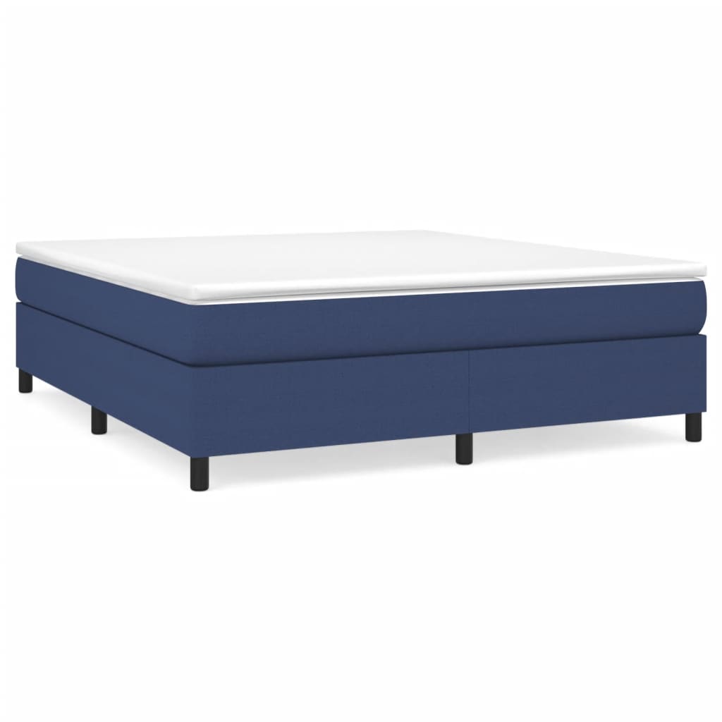 Boxspring sengeramme 160x200 cm stof blå