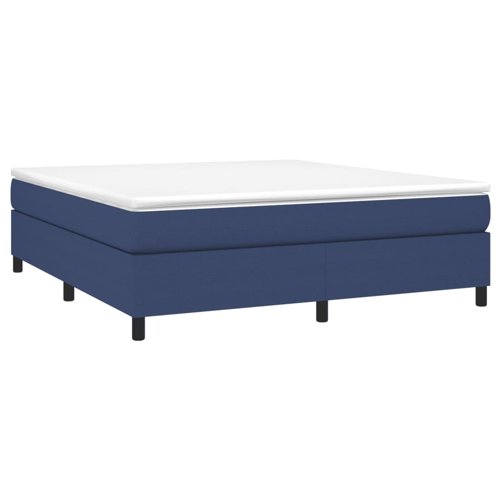 Boxspring sengeramme 160x200 cm stof blå
