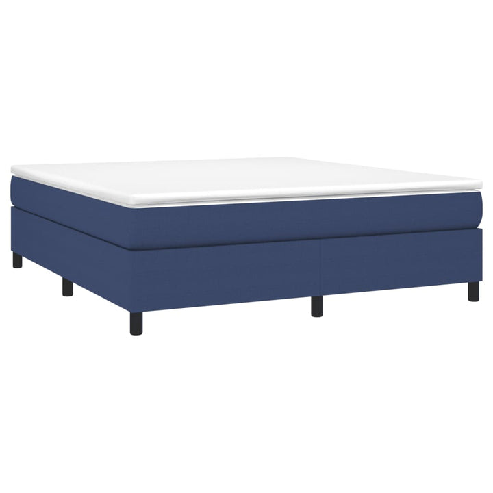 Boxspring sengeramme 160x200 cm stof blå