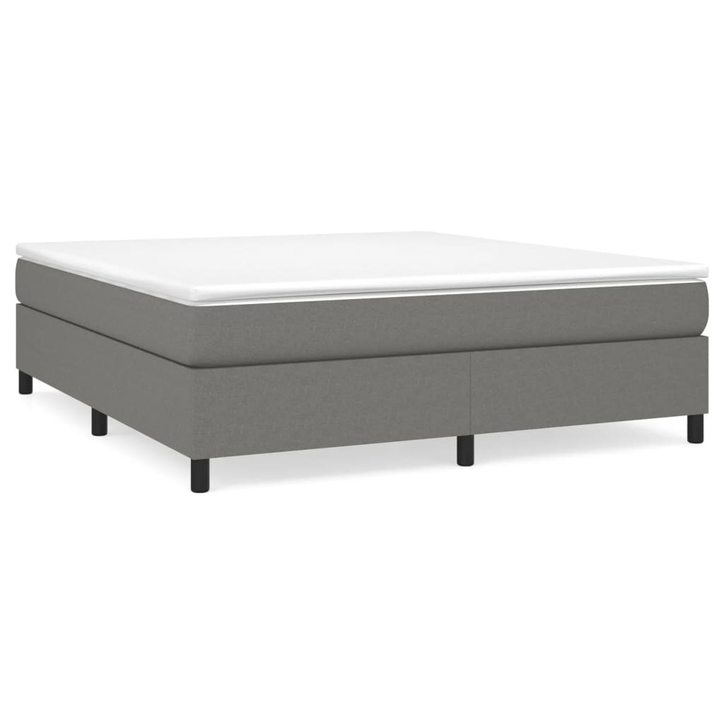 Boxspring sengeramme 180x200 cm stof mørkegrå