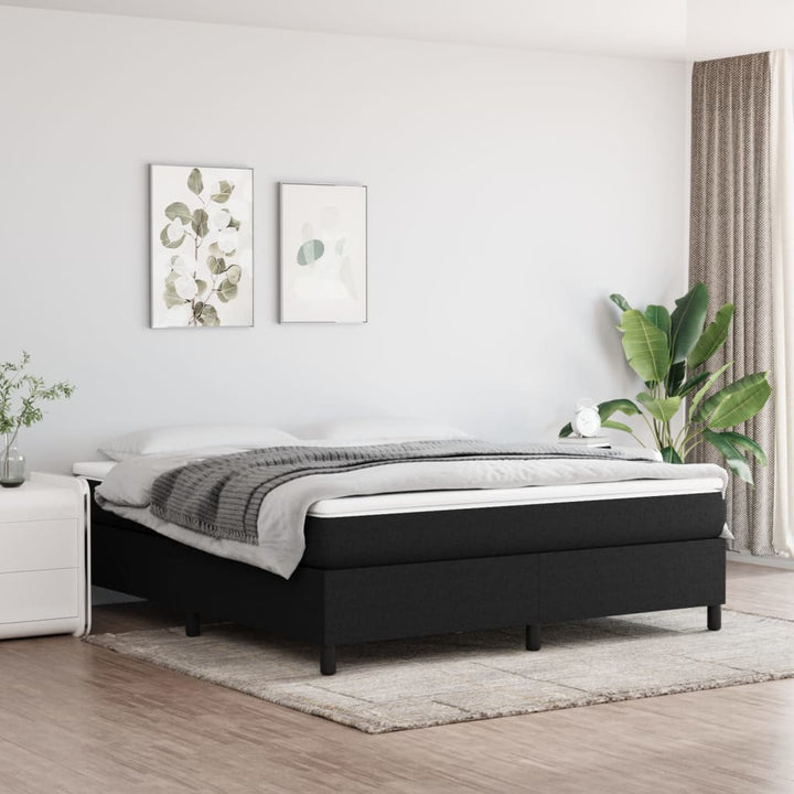 Boxspring sengeramme 180x200 cm stof sort