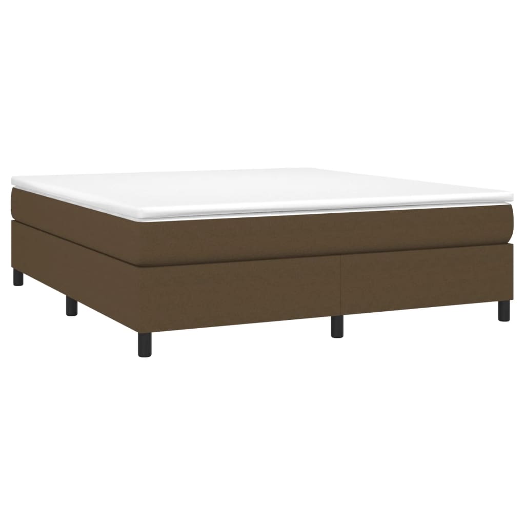 Boxspring sengeramme 180x200 cm stof mørkebrun