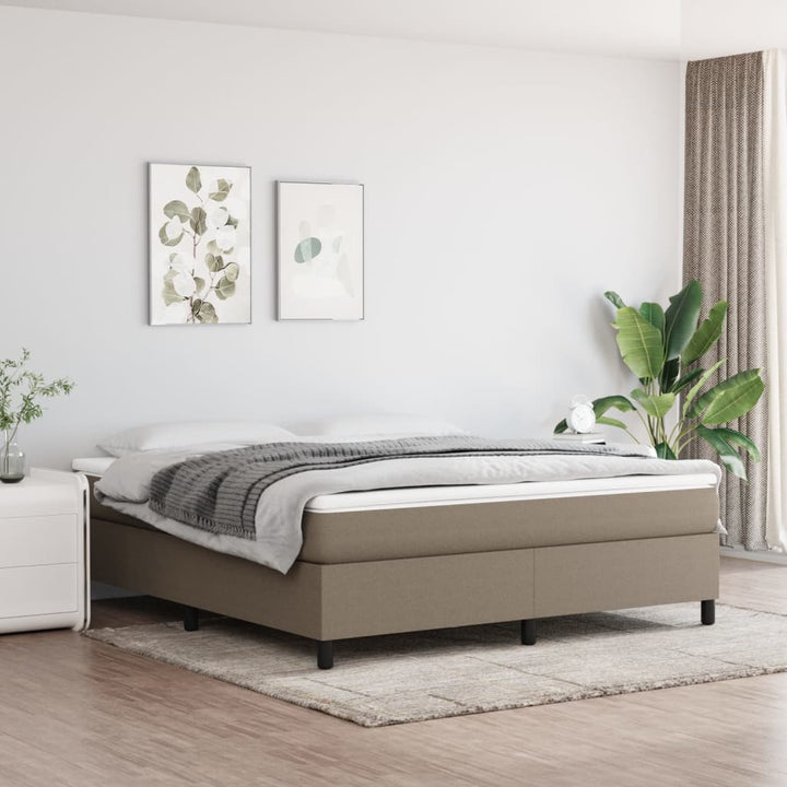Boxspring sengeramme 180x200 cm stof gråbrun