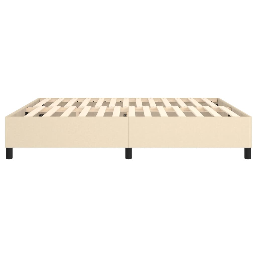 Boxspring sengeramme 180x200 cm stof cremefarvet