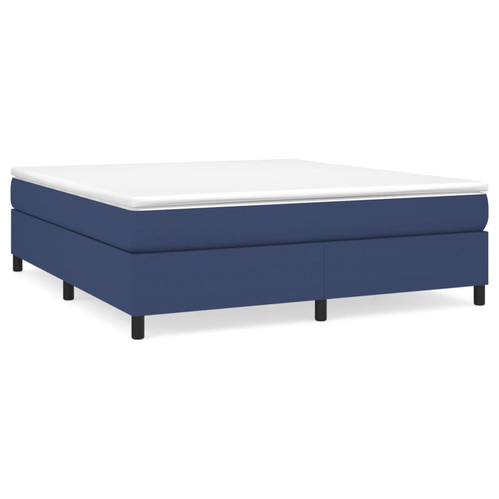 Boxspring sengeramme 180x200 cm stof blå