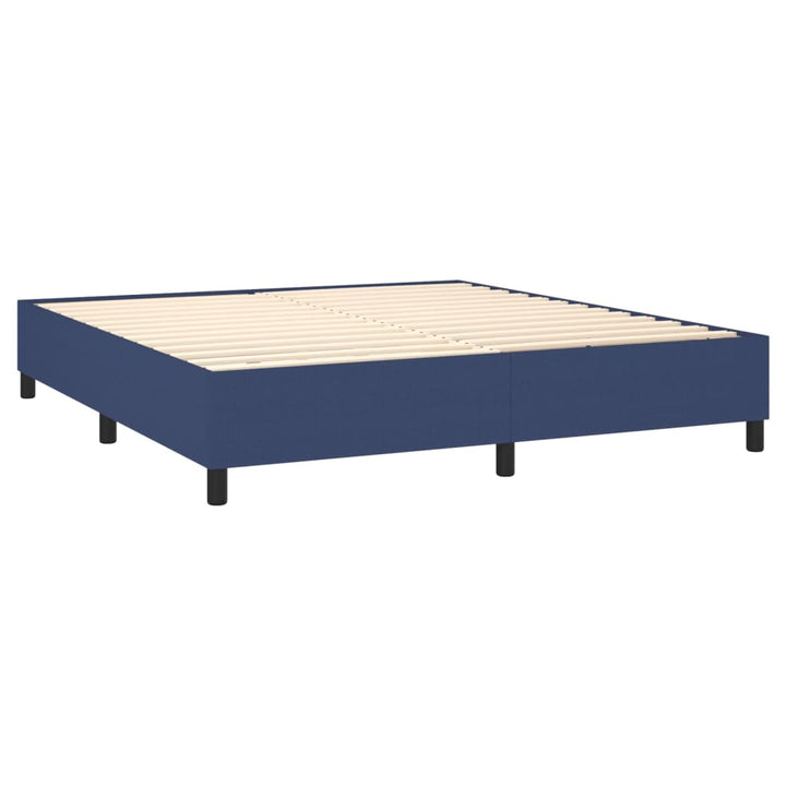 Boxspring sengeramme 180x200 cm stof blå