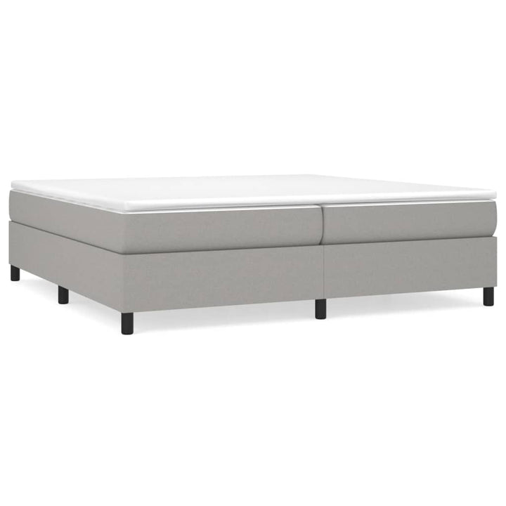 Boxspring sengeramme 200x200 cm stof lysegrå